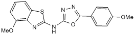 N106|Chemical Name: 4-Methoxy-N-[5-(4-methoxyphenyl)-1,​3,4-oxadiazol-2-yl-2-benzothiazolamine