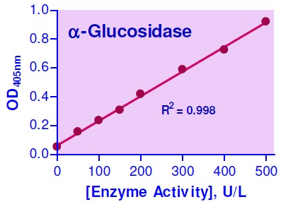α-Glucosidaseのカイネティック反応曲線