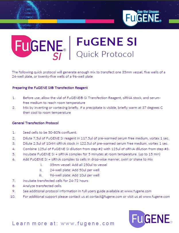 /FuGENE® SI Quick Protocol