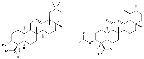 ボスウェリン酸類の構造式