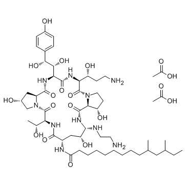 Caspofungin (Acetate)の構造式