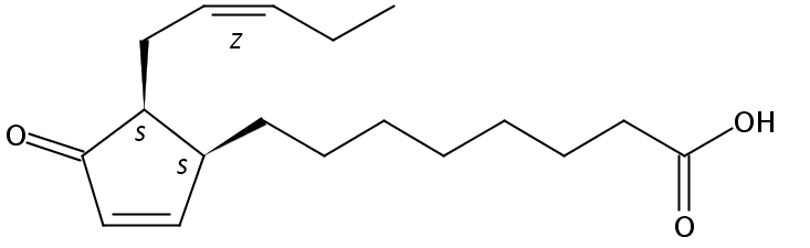 12-Oxo-10,15(Z)-phytodienoic acidの構造式