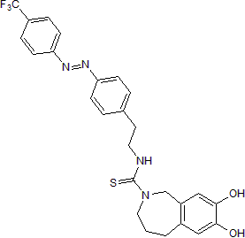 AC 4|Chemical Name: 1,3,4,5-Tetrahydro-7,8-dihydro-N-[2-[4-[2-[4-(trifluoromethyl)phenyl]diazenyl]phenyl]ethyl]-2H-2-benzazepine-2-carbothioamide