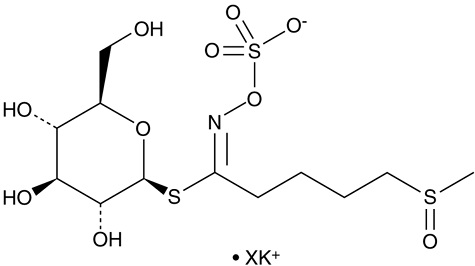 グルコラファニン（Glucoraphanin）の構造式