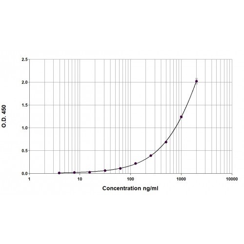 Ara h 1 ELISA 2.0 Kit（#EPC-AH1）の標準曲線例