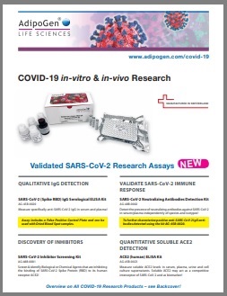 COVID-19 in-vitro & in-vivo Researchフライヤー