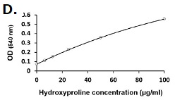 Hydroxyproline Assay Kit（Arigo biolaboratories社）検量線例