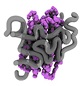 Amphipol A8-35（#A835，グレー）とタンパク質（ピンク）の複合体の模式図