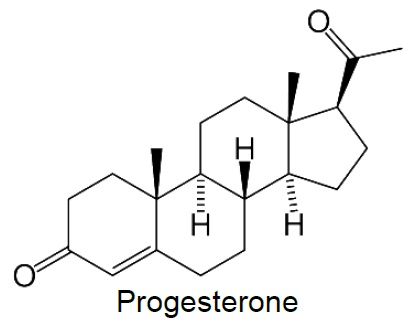 Progesterone の構造式