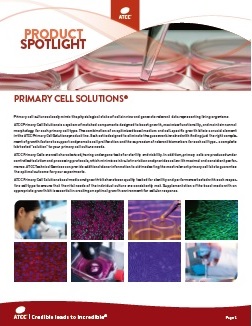 ATCC Primary Cell Solutionフライヤー