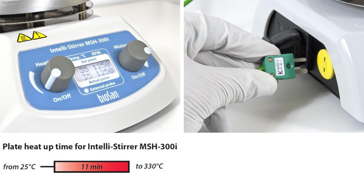 撹拌と加熱が同時にできるマグネチックスターラー | Intelli-Stirrer MSH-300i, Magnetic Stirrer with  hot plate | フナコシ