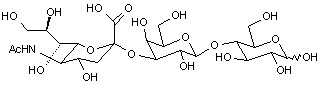 3'-Sialyllactose sodium saltの構造式