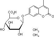 4-Methylumbelliferyl b-D-Glucouronide dihydrate 構造式