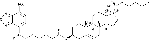 3-hexanoyl-NBD Cholesterolの化学構造式