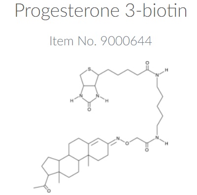 Progesterone 3-biotin構造式