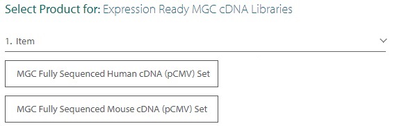 Expression Ready MGC cDNA Libraryご注文サイト
