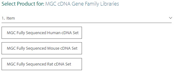 MGC cDNA Gene Family Libraryご注文サイト
