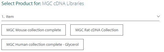 MGC cDNA Libraryご注文サイト