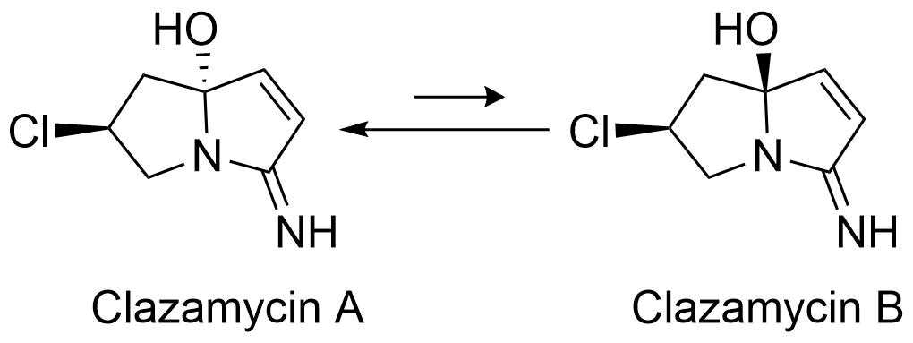 Clazamycin AとBとの平衡化