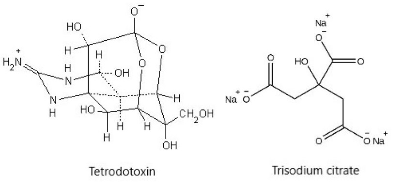 Tetrodotoxin Citrateの構造式