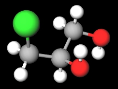 3-Chloro-1,2-propanediolの構造式