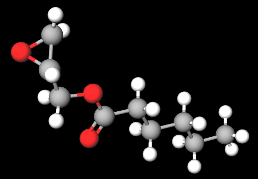 Glycidyl Hexanoateの構造式