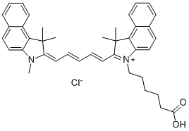 Cy5.5 carboxylic acidの構造式