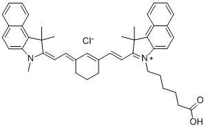 Cy7.5 carboxylic acidの構造式