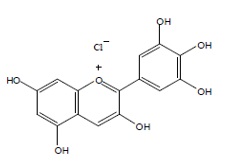Delphinidinの構造式