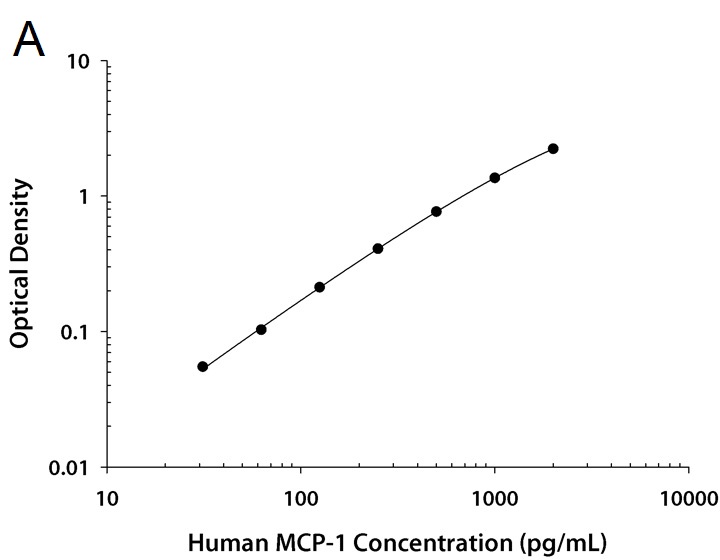 ヒトCCL2/MCP-1検量線細胞培養液上清