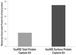 総タンパク質中に含まれる膜介在性タンパク質の割合グラフ