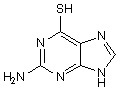 6-Thioguanineの構造式