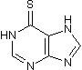 6-Mercaptopurineの化学構造式