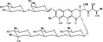 Mithramycin Aの化学構造式