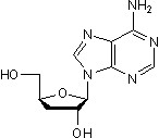 Cordycepinの化学構造式