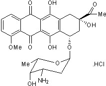 Daunorubicin hydrochlorideの化学構造式