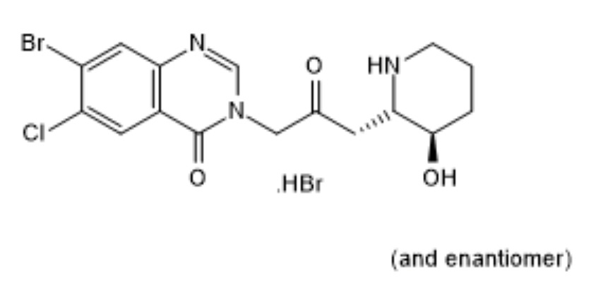 Halofuginone hydrobromideの化学構造式