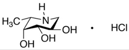 Deoxyfuconojirimycin HClの構造図