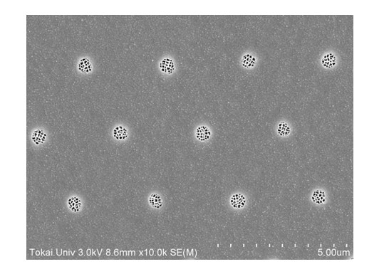多孔質超薄膜の電子顕微鏡写真